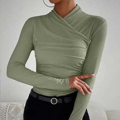 Crossover Top with Elegant Neckline