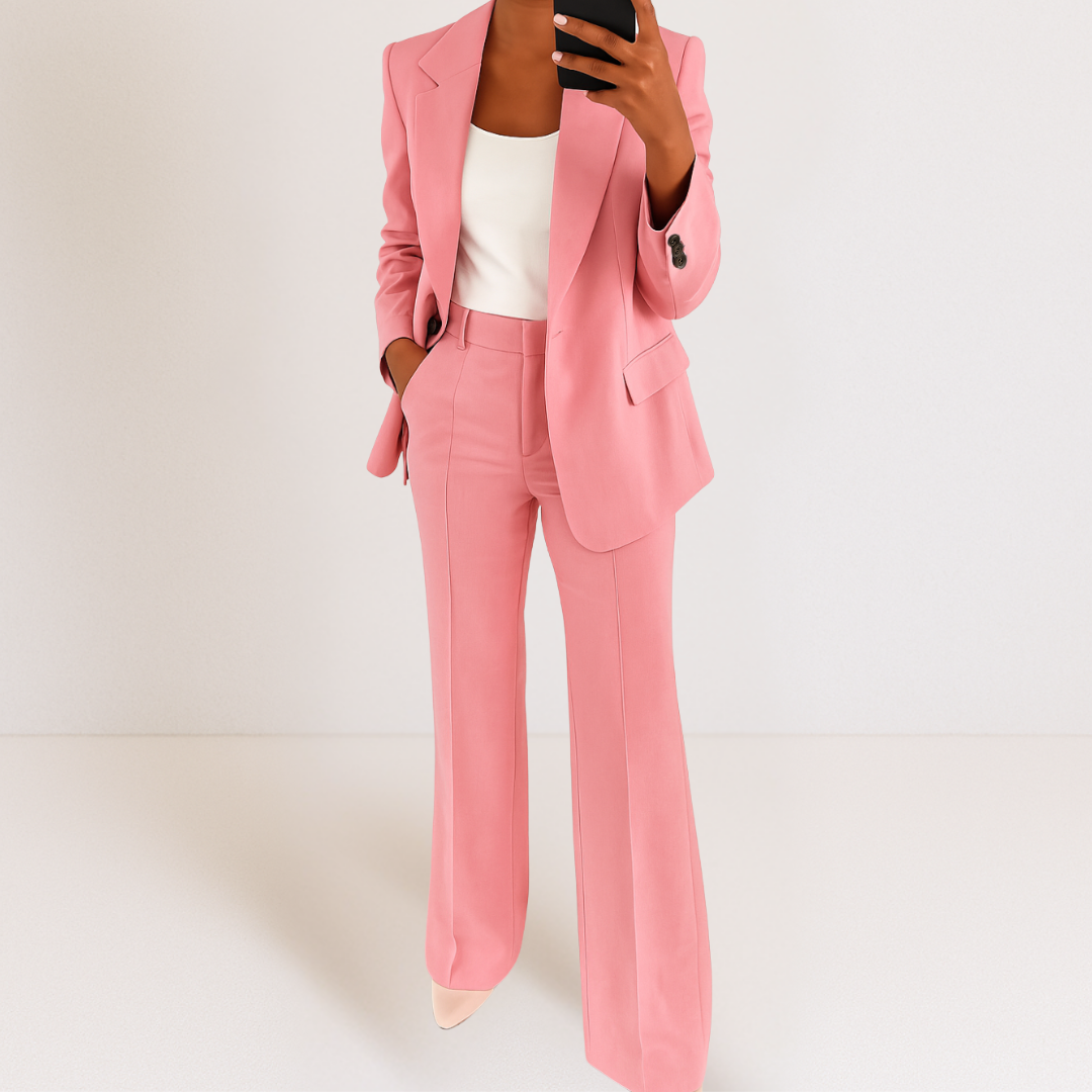 Fitted blazer and trousers set