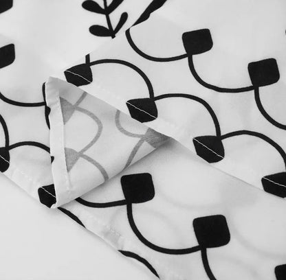 Top and skirt with an elegant print