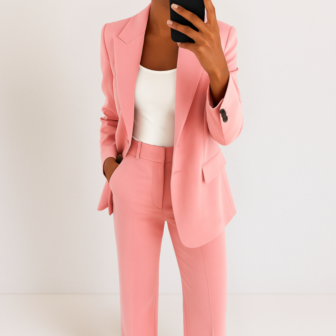 Fitted blazer and trousers set
