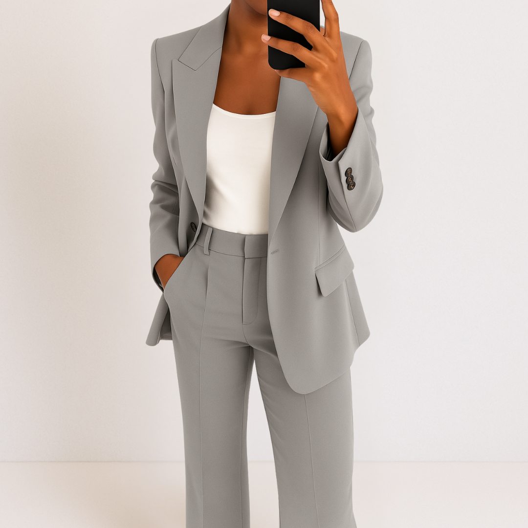 Fitted blazer and trousers set