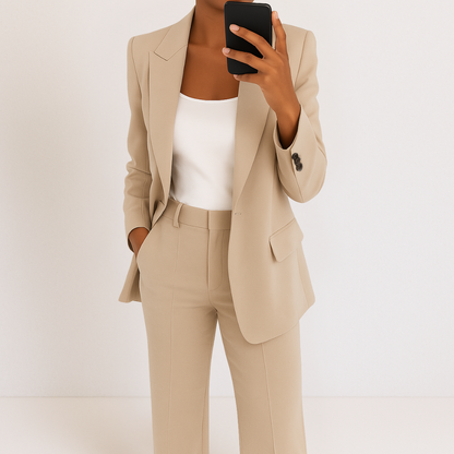 Fitted blazer and trousers set
