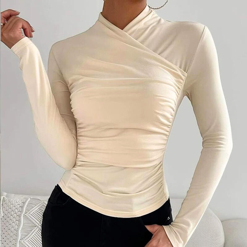 Crossover Top with Elegant Neckline