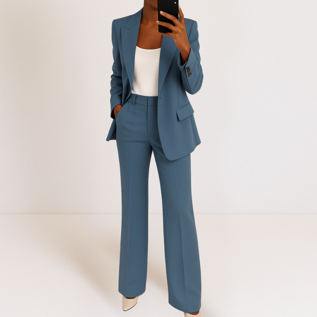 Fitted blazer and trousers set