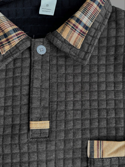 Polo Shirt with Checkered Pattern