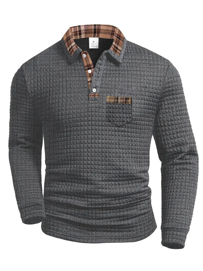 Polo Shirt with Checkered Pattern