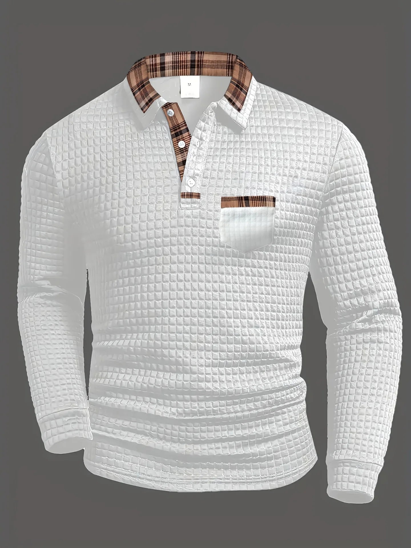 Polo Shirt with Checkered Pattern