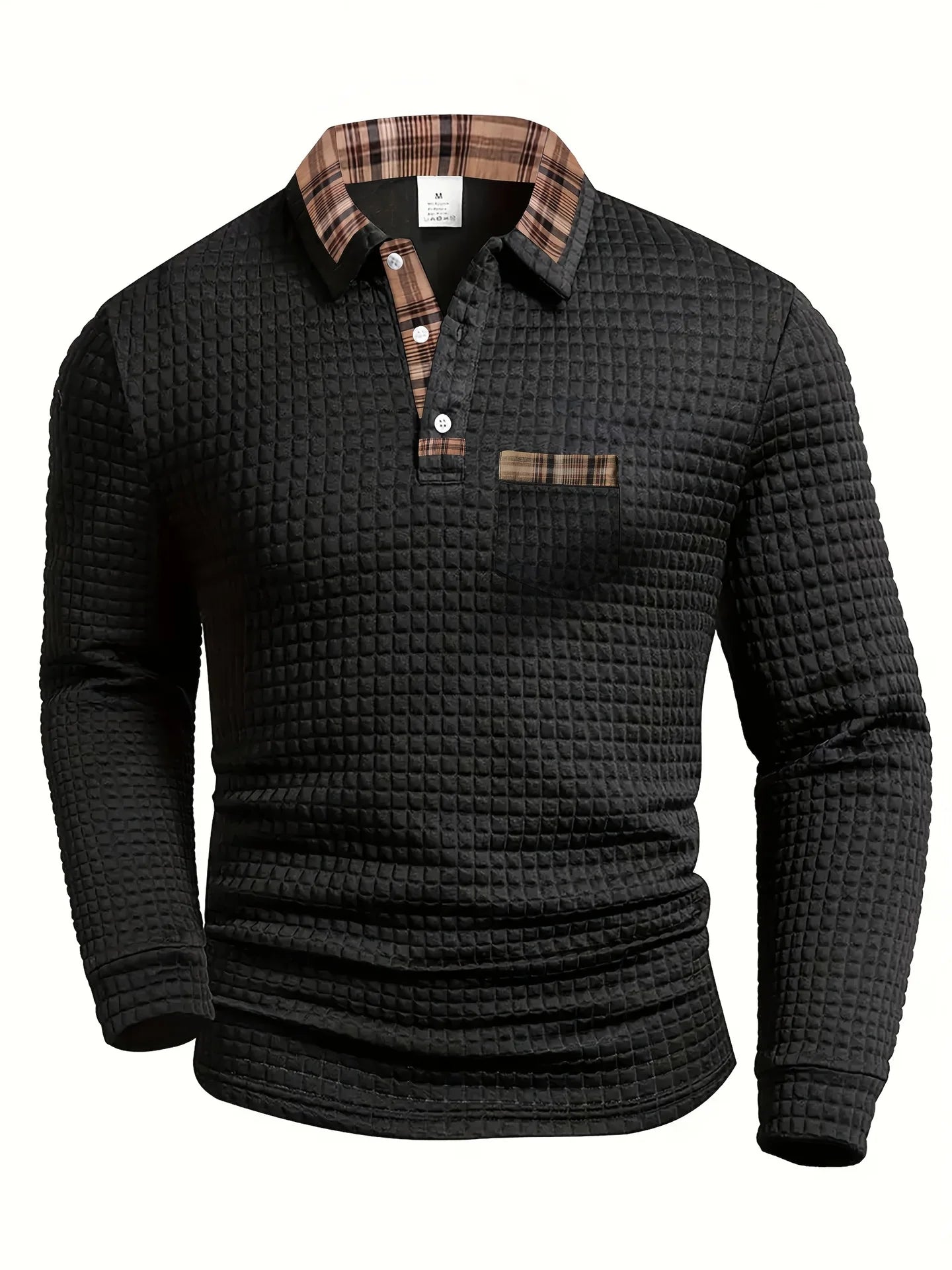 Polo Shirt with Checkered Pattern