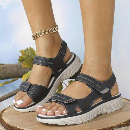 Orthopaedic leather sandals made from high-quality materials