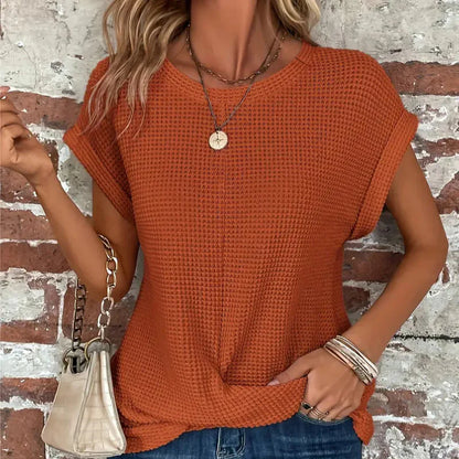 Elegant Crew Neck Blouse