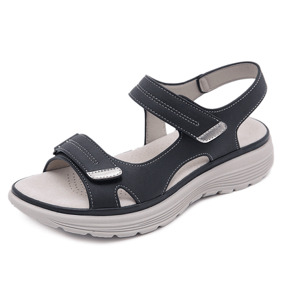 Orthopaedic leather sandals made from high-quality materials