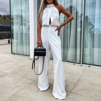 Elegant Sleeveless Solid Jumpsuit