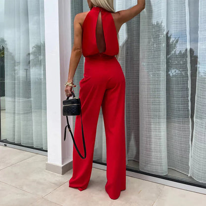 Elegant Sleeveless Solid Jumpsuit